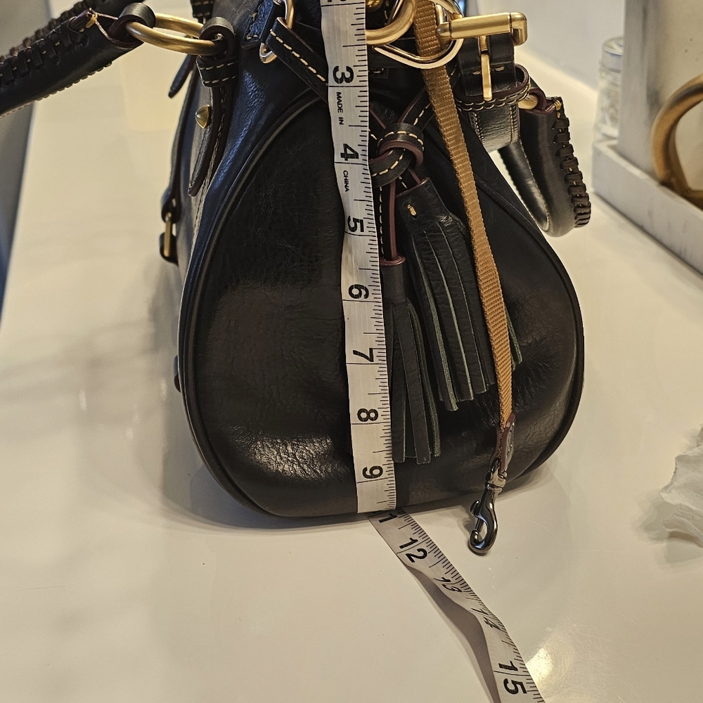 Dooney & Bourke Navy Leather Satchel - Picture 5 of 5